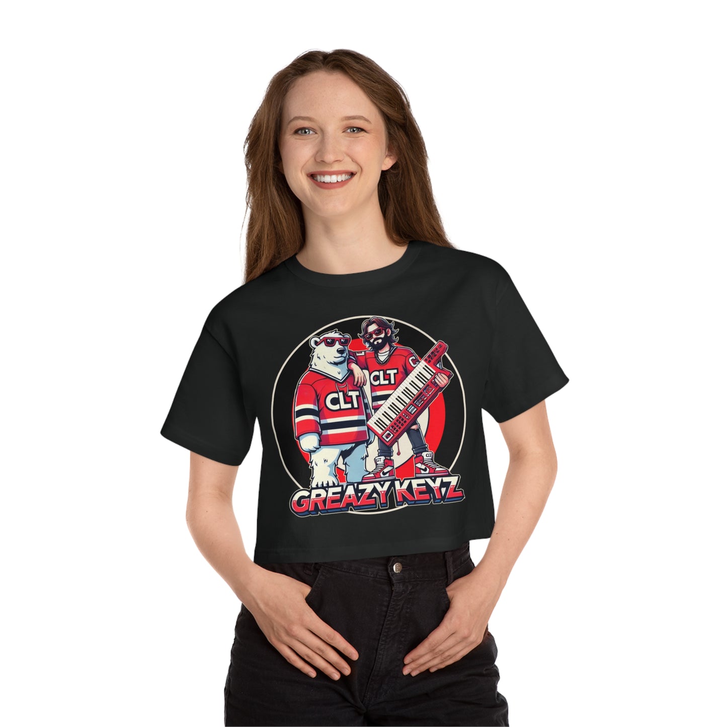 Champion Women's Heritage Cropped T-Shirt - Greazy Keyz Graphic Tee