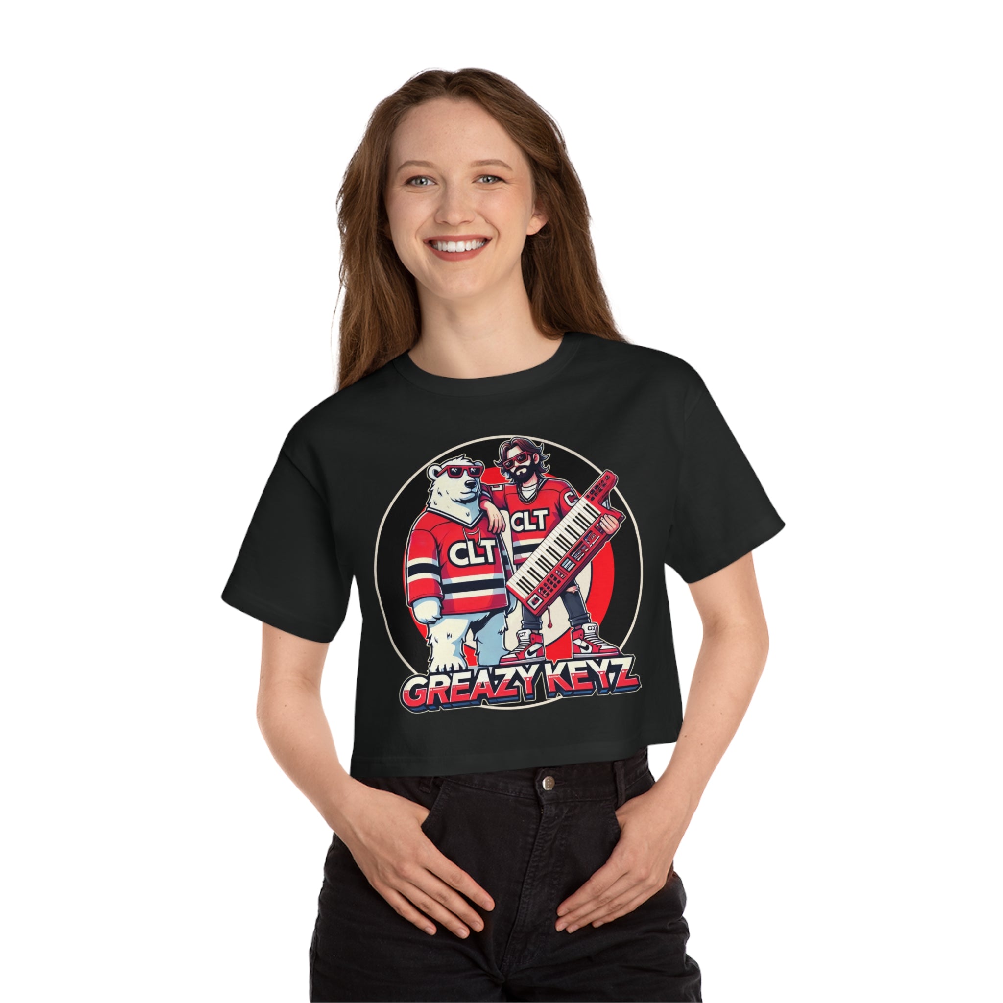 Champion Women's Heritage Cropped T-Shirt - Greazy Keyz Graphic