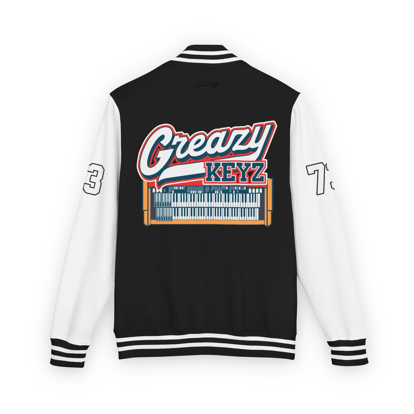 Letterman Jacket — "Greazy Keyz" Vintage Keyboard Varsity Jacket