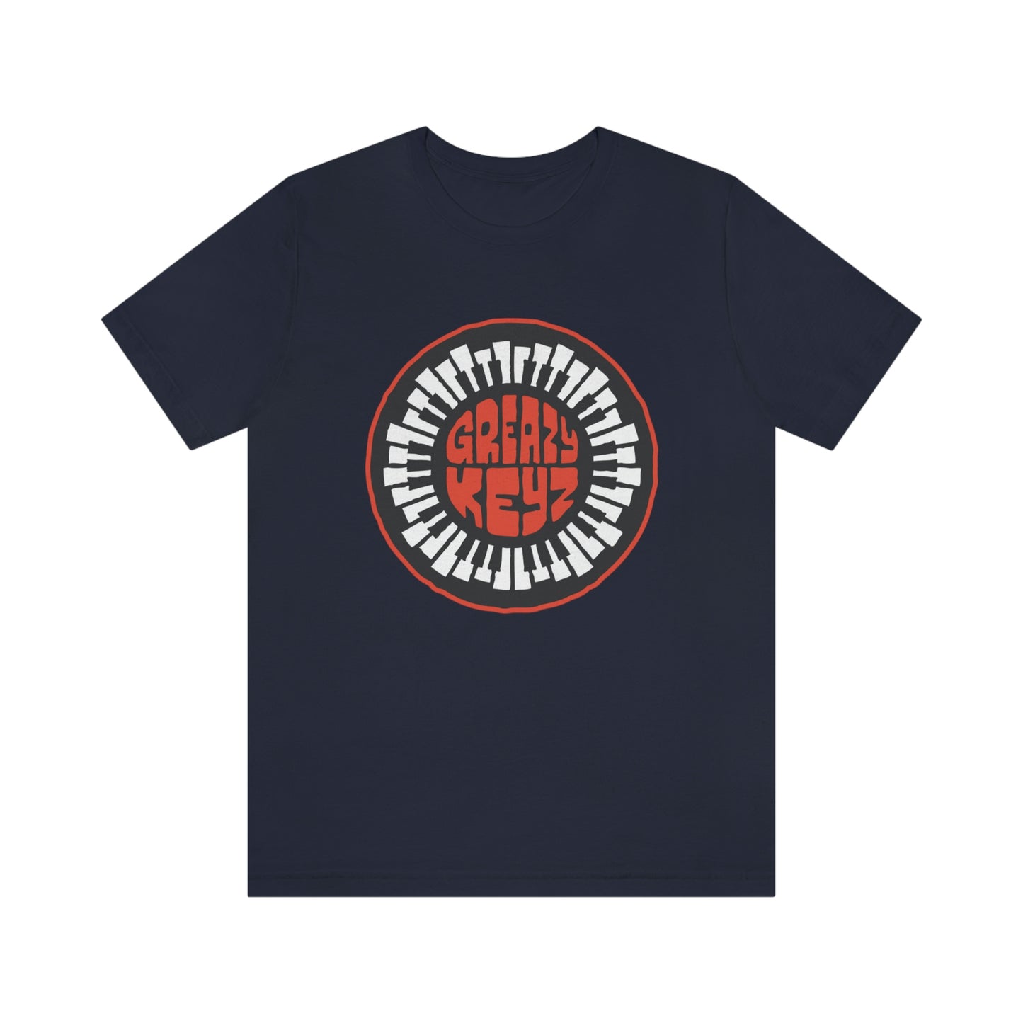 Greazy Keyz Red Round logo Unisex Jersey Short Sleeve Tee